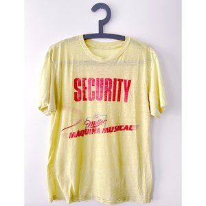 Vintage Miller Life Security music tee shirt threadbare beer rock 80s 90s rare